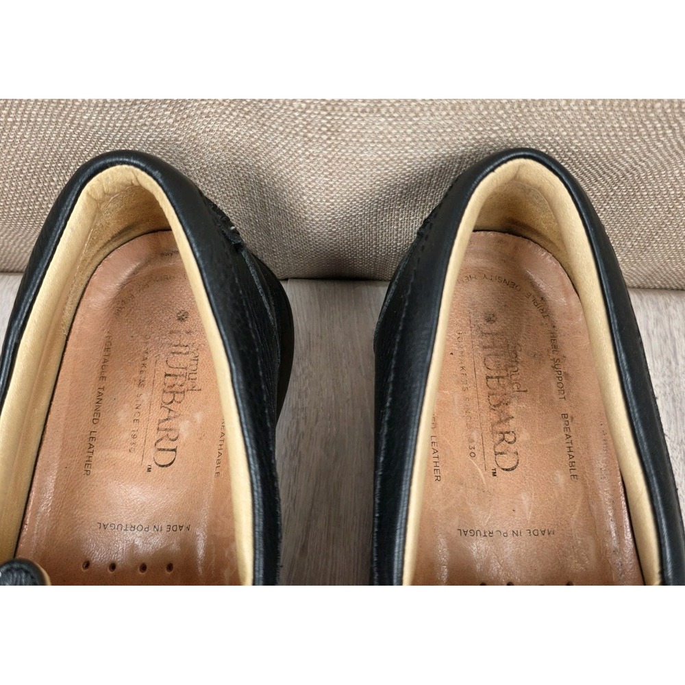 Samuel Hubbard Blue Skies Black Pebble Leather Slip On Loafers Shoes Mens 9 - Picture 8 of 10